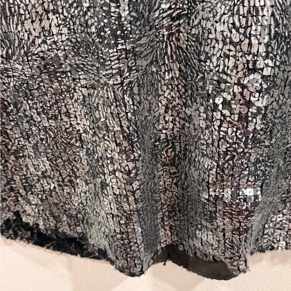 Free People Black Silver Sequin Backless Dress - Picture 6 of 14